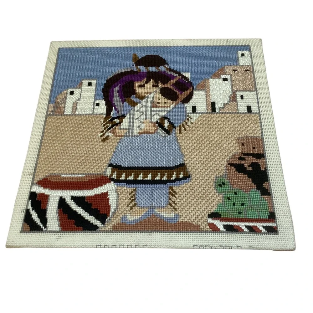Unbranded handcrafted needlepoint